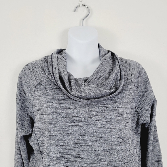 Spyder Ski Team Gray Cowl Neck Long Sleeve Performance Top - Picture 5 of 15